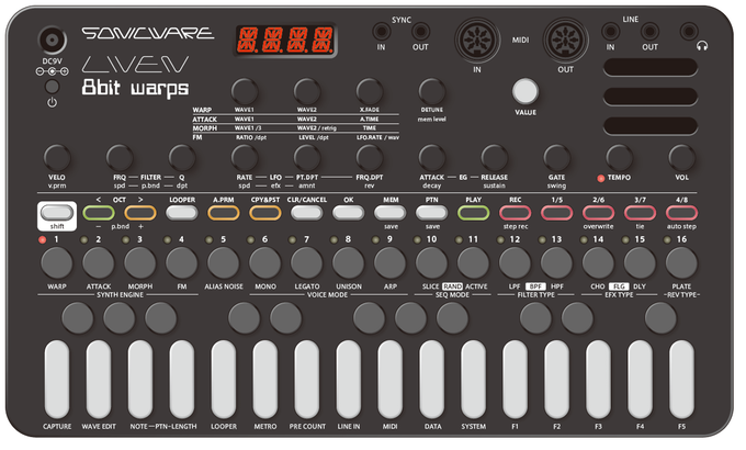 SONICWARE LIVEN 8bit warps