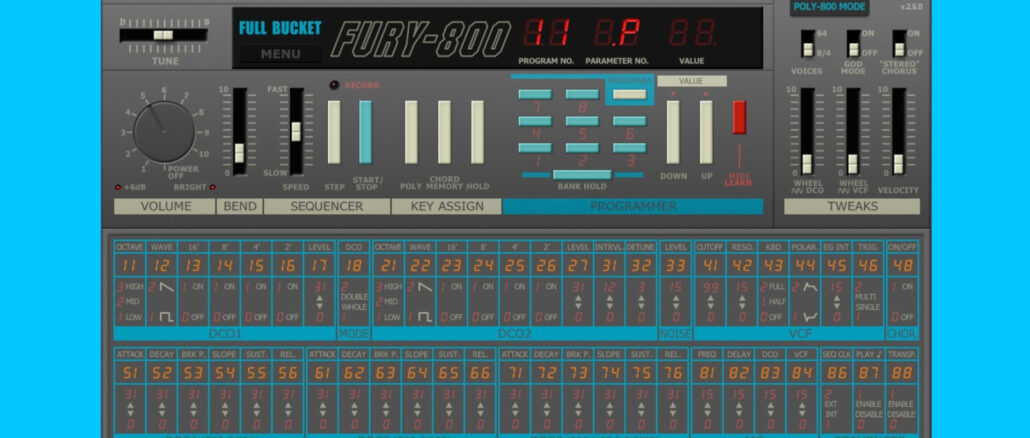 Full Bucket Music Fury-800 v2.5