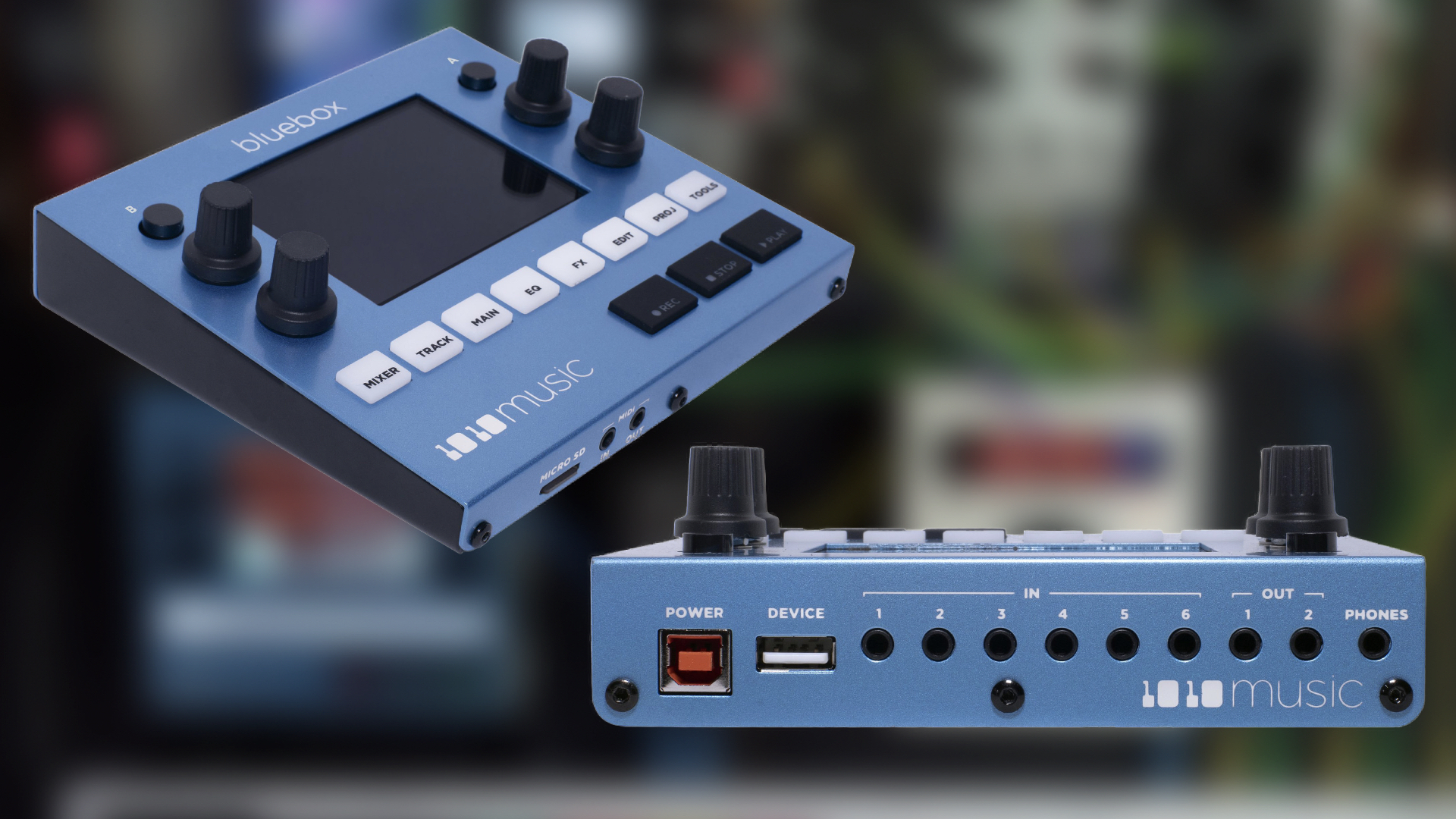 1010music Bluebox, Portable Digital Audio Mixer & Recorder For