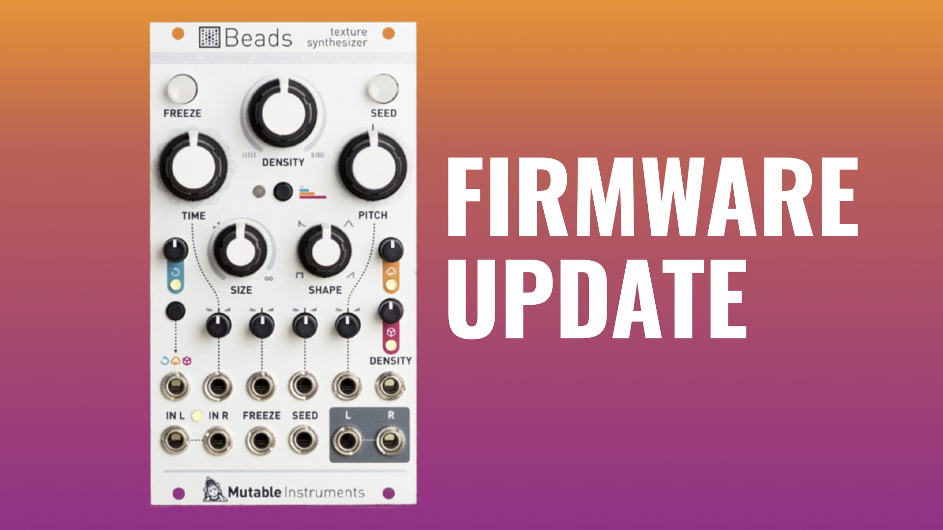 Mutable Instruments Beads Firmware Update, New FM Wavetables, Bug