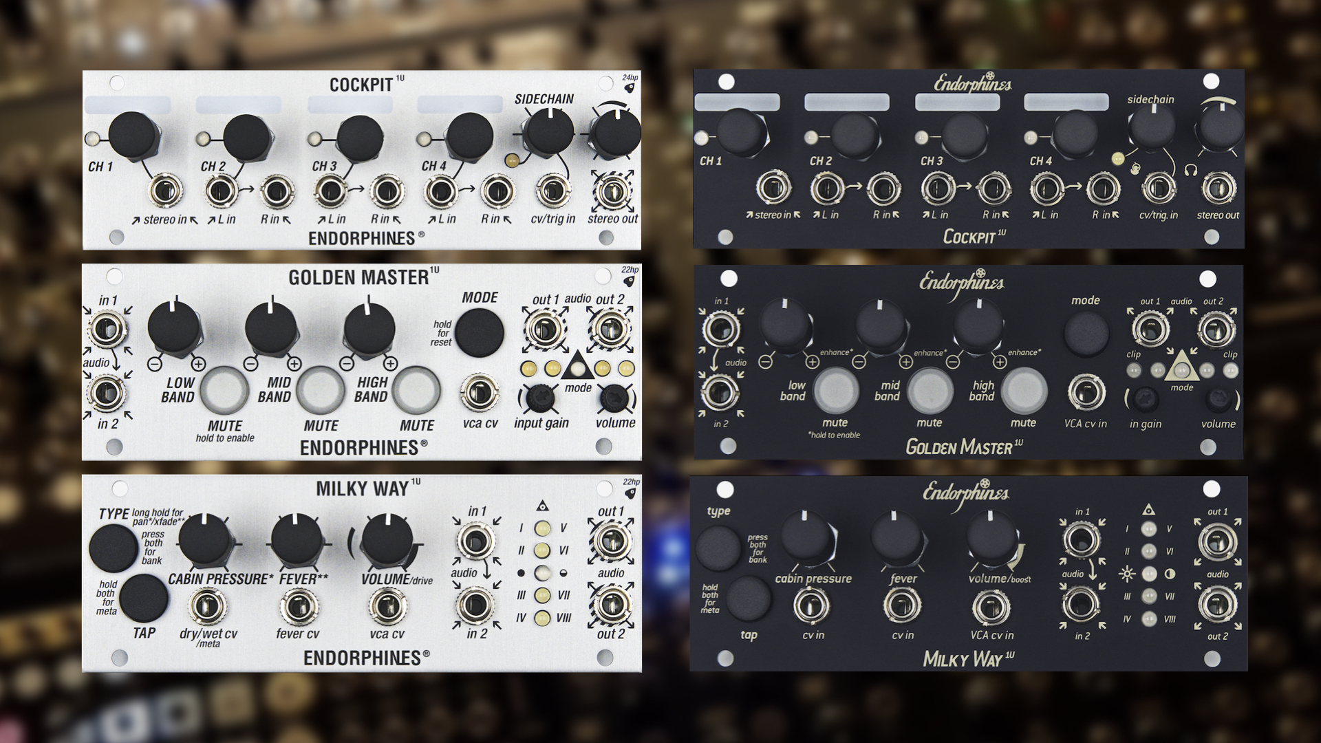 Endorphin.es' first 1U modules are out now: Cockpit, Golden Master