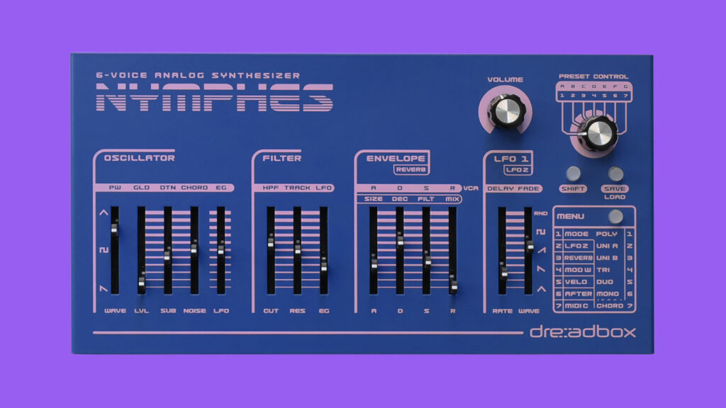 Dreadbox Nymphes firmware v2 adds MPE support, preset import 