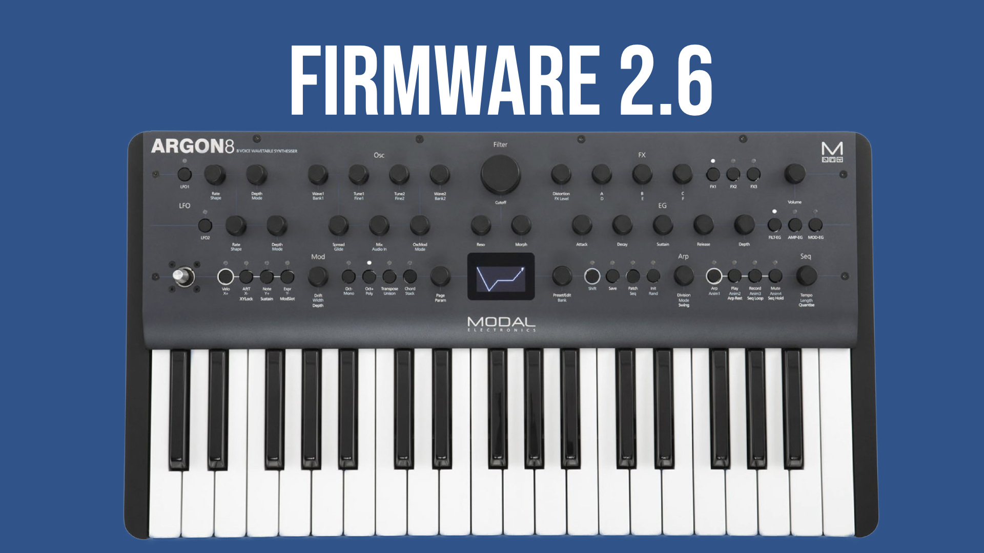 Modal Argon8 firmware 2.6 update adds new wavetable and more