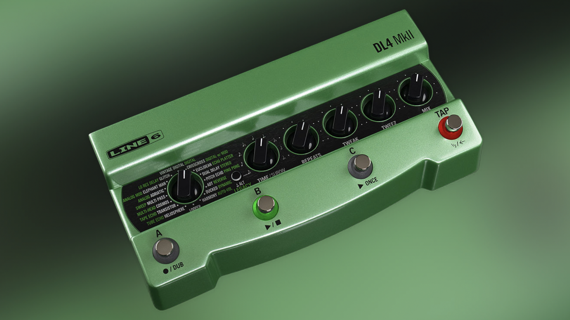 Line 6 DL4 MKII, the legendary green stereo delay makes a big comeback