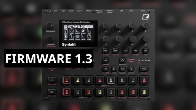 Elektron Syntakt firmare 1.3