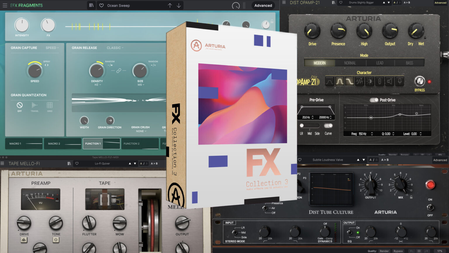 Arturia FX Collection 3 adds granular, tape, and distortion flavours