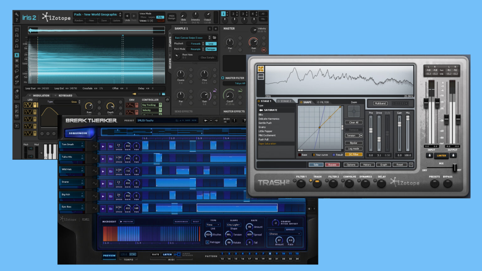 iZotope discontinues Iris 2, BreakTweaker, and Trash 2 plugins