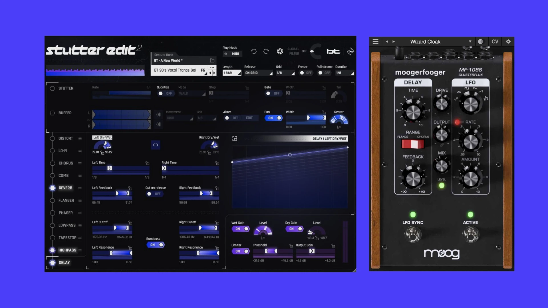 iZotope Stutter Edit 2 multi-fx for 10€ + Moog Moogerfooger MF 