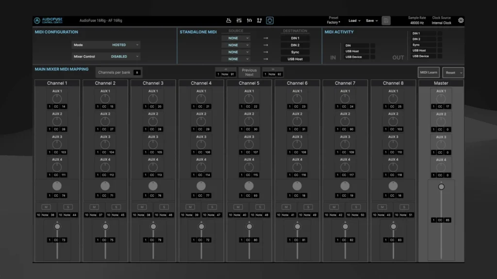 Arturia AudioFuse 16Rig Routing