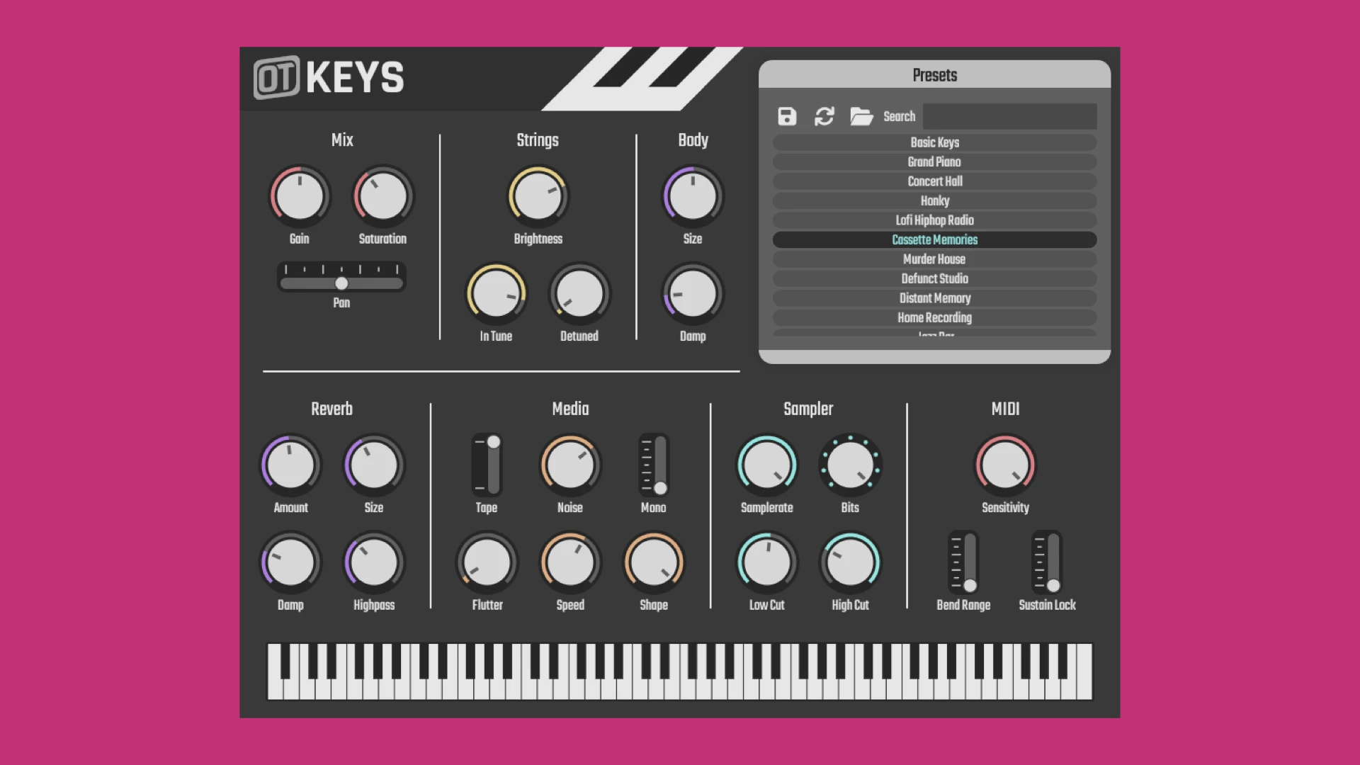 Punk Labs OneTrick Keys, a lo-fi piano meets physical modeling 