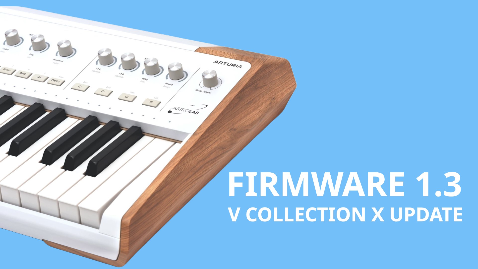 Arturia AstroLab 1.5, new firmware adds V Collection 11 support incl. Jup-8000  V