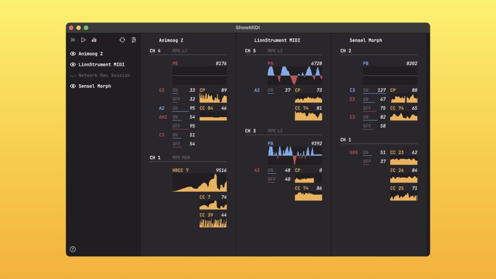 Uwyn ShowMIDI app