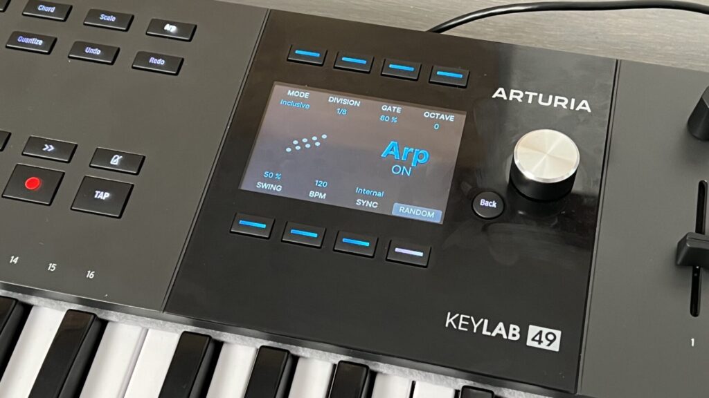 Arturia KeyLab mk3 arpeggiator