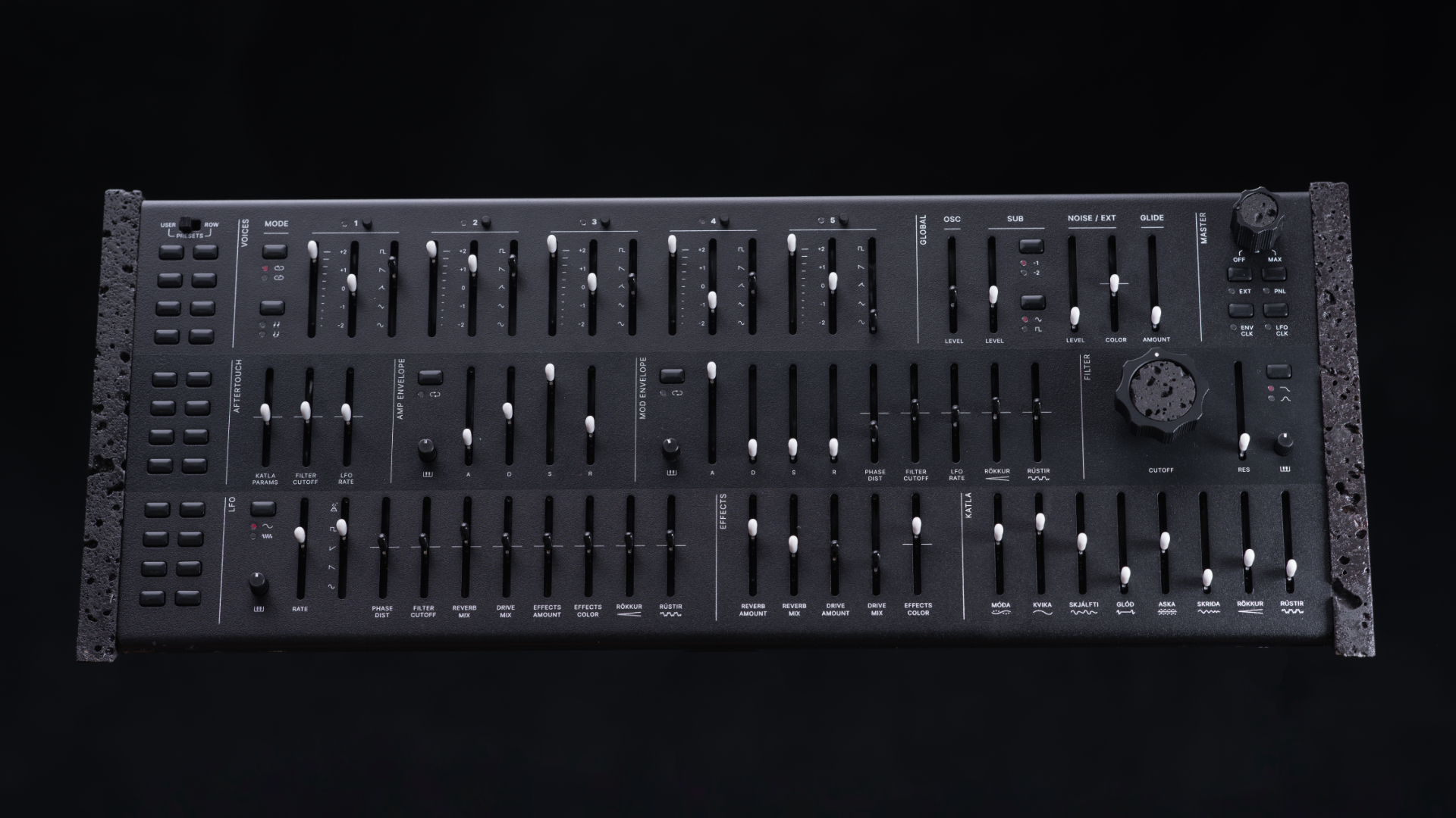 Genki Katla Hybrid Synth Ships with Lava Panels and Rotating Voices